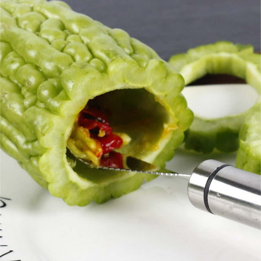 Pepper Corer 304 Stainless Steel Thickened Easy Cleanup Rustproof Chili Corer Remover for Kitchen