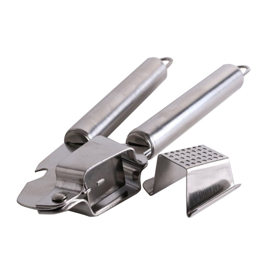 Manual Garlic Press Stainless Steel Rust Proof Curved Garlic Mincer Kitchen Tool with Ergonomic Handle for Home