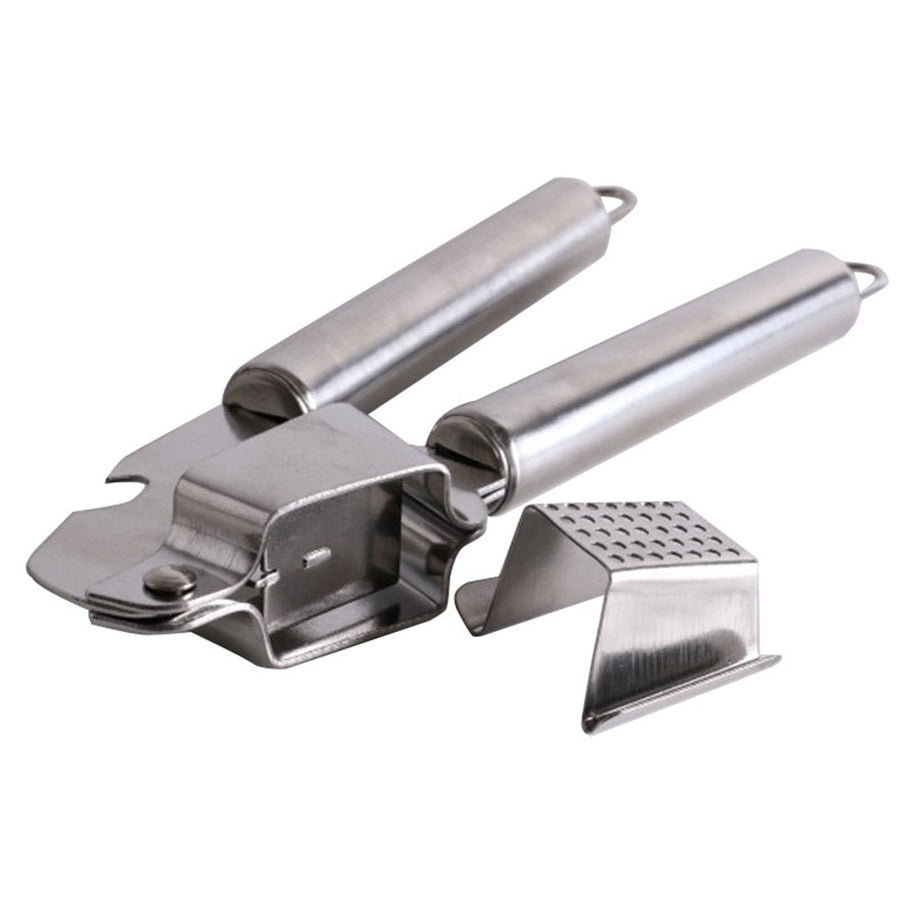 Manual Garlic Press Stainless Steel Rust Proof Curved Garlic Mincer Kitchen Tool with Ergonomic Handle for Home