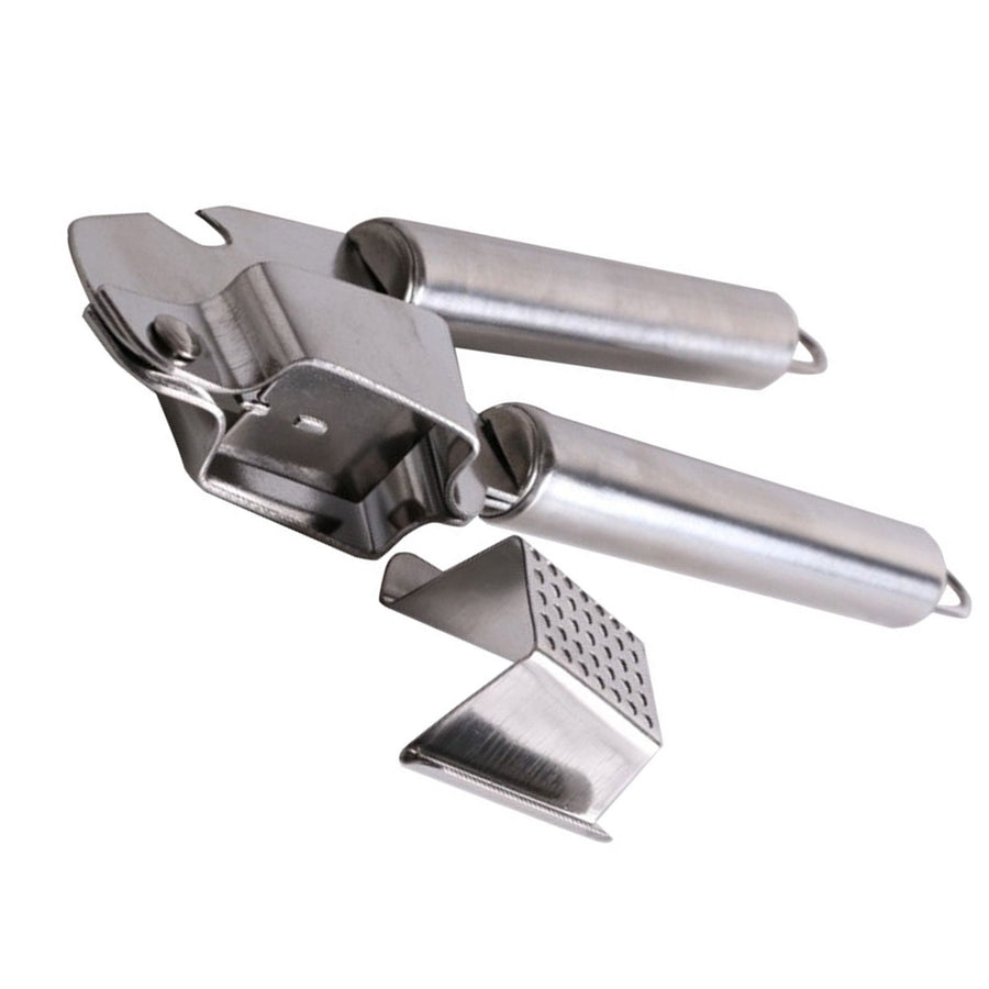 Manual Garlic Press Stainless Steel Rust Proof Curved Garlic Mincer Kitchen Tool with Ergonomic Handle for Home