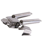 Manual Garlic Press Stainless Steel Rust Proof Curved Garlic Mincer Kitchen Tool with Ergonomic Handle for Home