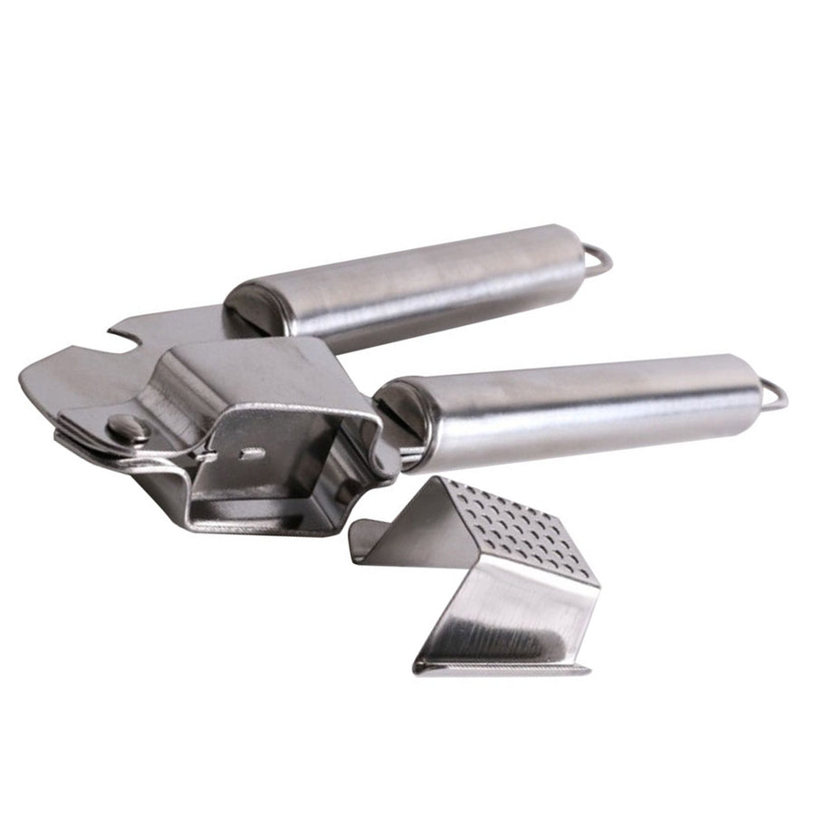 Manual Garlic Press Stainless Steel Rust Proof Curved Garlic Mincer Kitchen Tool with Ergonomic Handle for Home