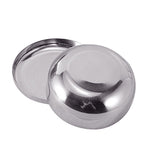 Stainless Steel Rice Bowl with Lids Multiple Purpose Single Layer Mixing Bowl for Home Kitchen Large 11.9x4.7cm