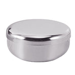 Stainless Steel Rice Bowl with Lids Multiple Purpose Single Layer Mixing Bowl for Home Kitchen Large 11.9x4.7cm