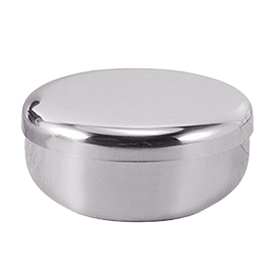 Stainless Steel Rice Bowl with Lids Multiple Purpose Single Layer Mixing Bowl for Home Kitchen Large 11.9x4.7cm