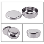 Stainless Steel Rice Bowl with Lids Multiple Purpose Single Layer Mixing Bowl for Home Kitchen Large 11.9x4.7cm