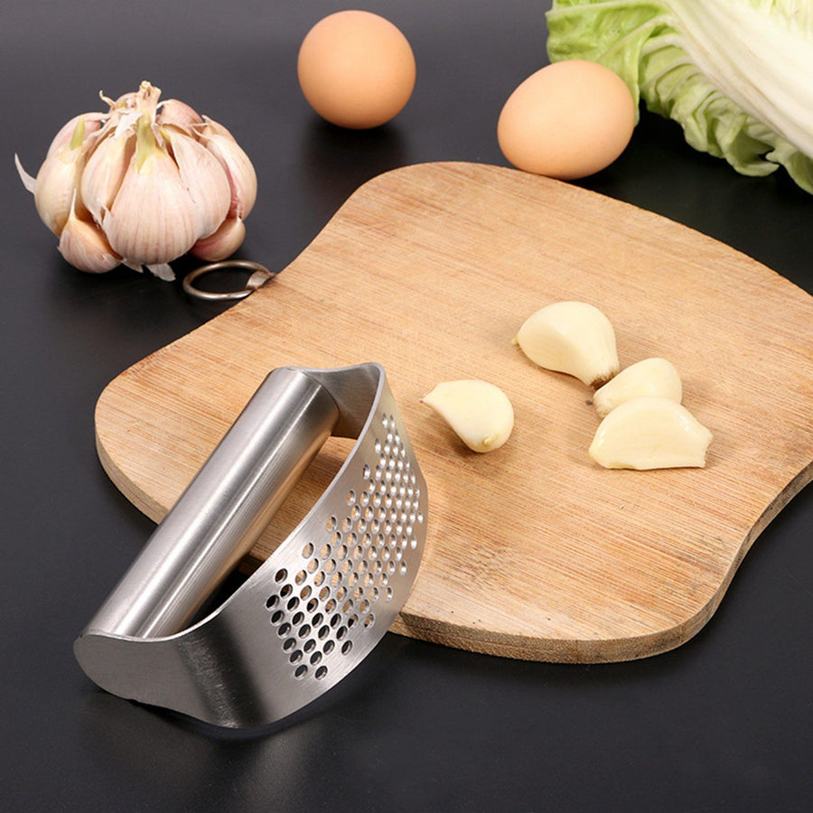 Garlic Press Rocker Efficient Stainless Steel Garlic Ginger Crusher for Smash Garlic Kitchen Tools