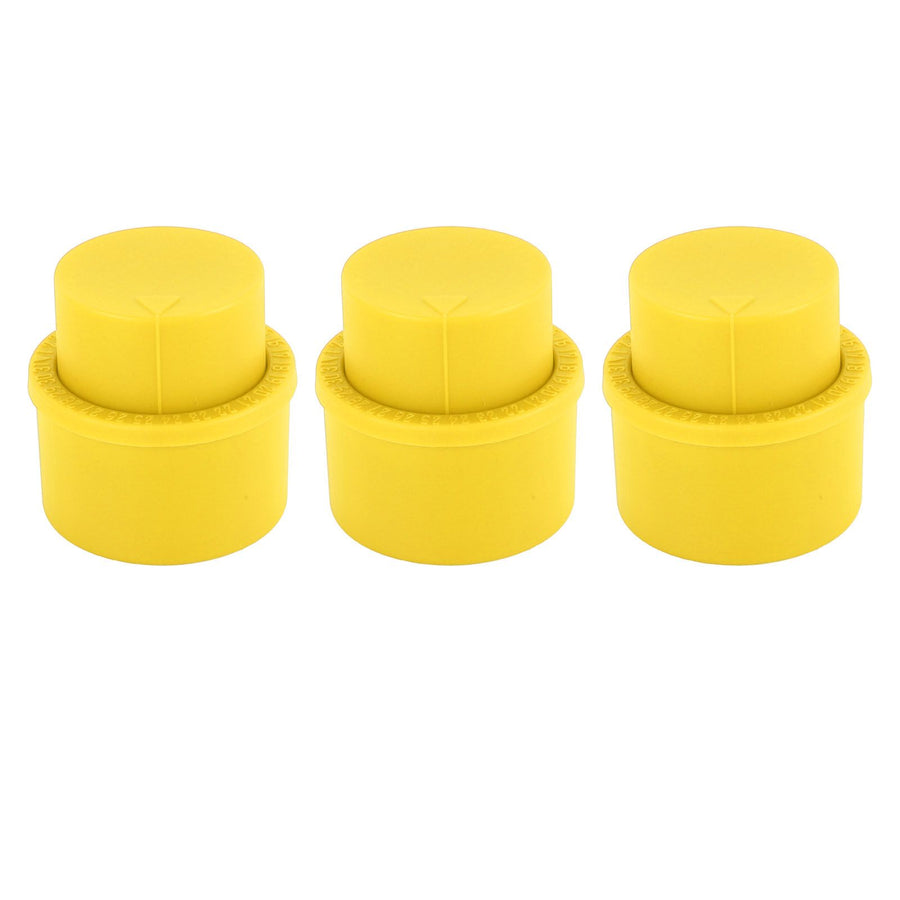 3pcs Soda Bottle Stopper Professional Press Type Sealing Reusable Beverage Bottle Covers for Soda Beverage Bottles Yellow