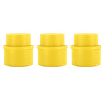 3pcs Soda Bottle Stopper Professional Press Type Sealing Reusable Beverage Bottle Covers for Soda Beverage Bottles Yellow