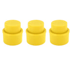 3pcs Soda Bottle Stopper Professional Press Type Sealing Reusable Beverage Bottle Covers for Soda Beverage Bottles Yellow