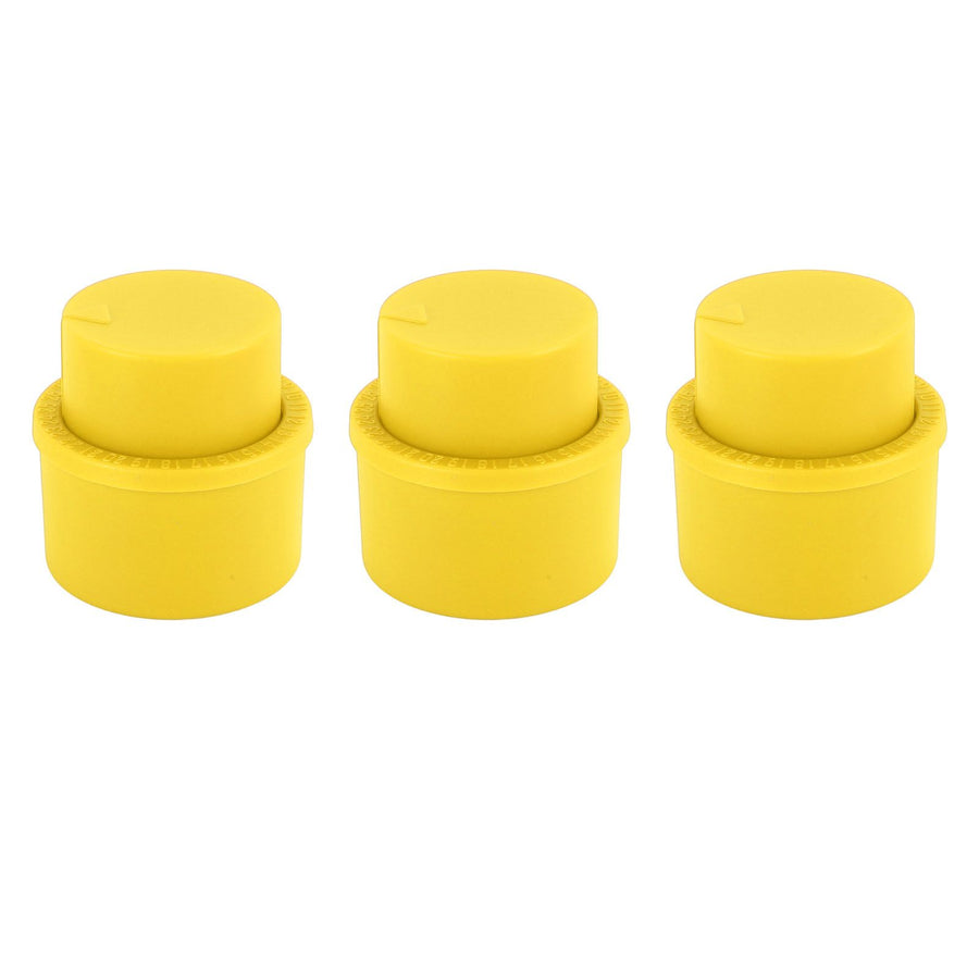 3pcs Soda Bottle Stopper Professional Press Type Sealing Reusable Beverage Bottle Covers for Soda Beverage Bottles Yellow