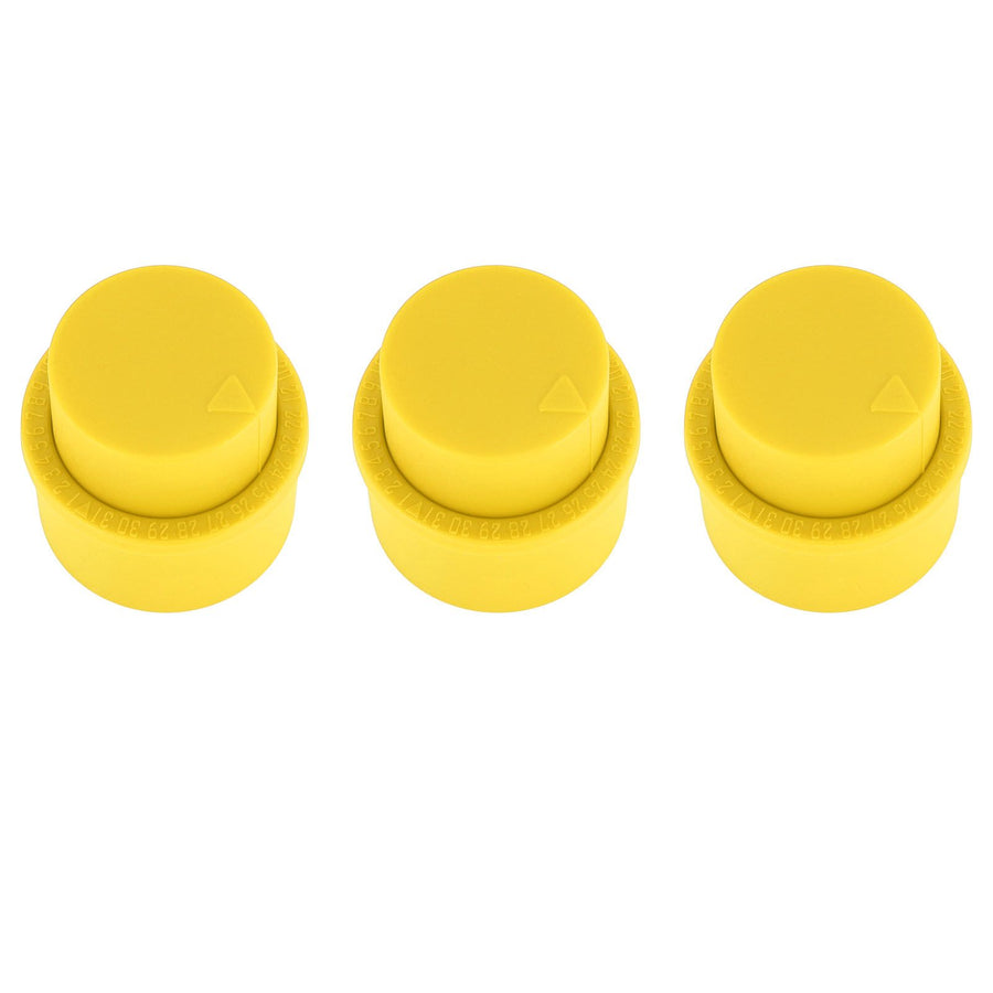 3pcs Soda Bottle Stopper Professional Press Type Sealing Reusable Beverage Bottle Covers for Soda Beverage Bottles Yellow