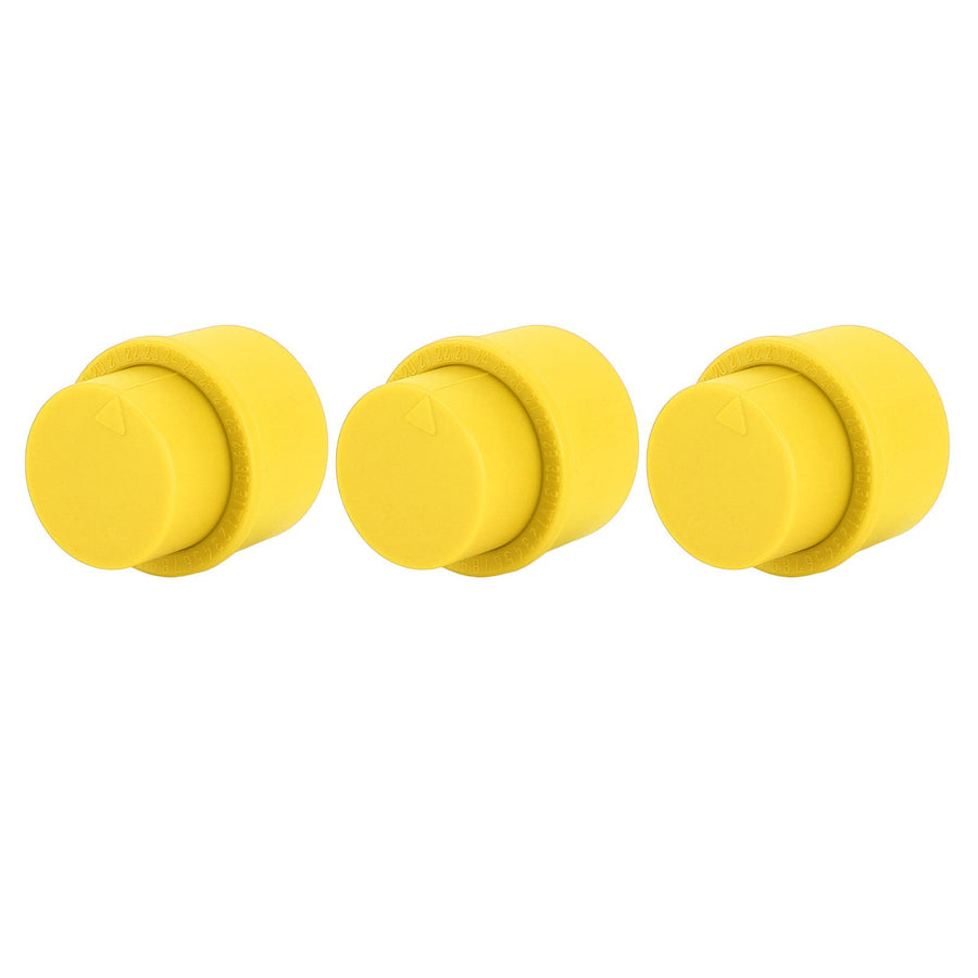 3pcs Soda Bottle Stopper Professional Press Type Sealing Reusable Beverage Bottle Covers for Soda Beverage Bottles Yellow