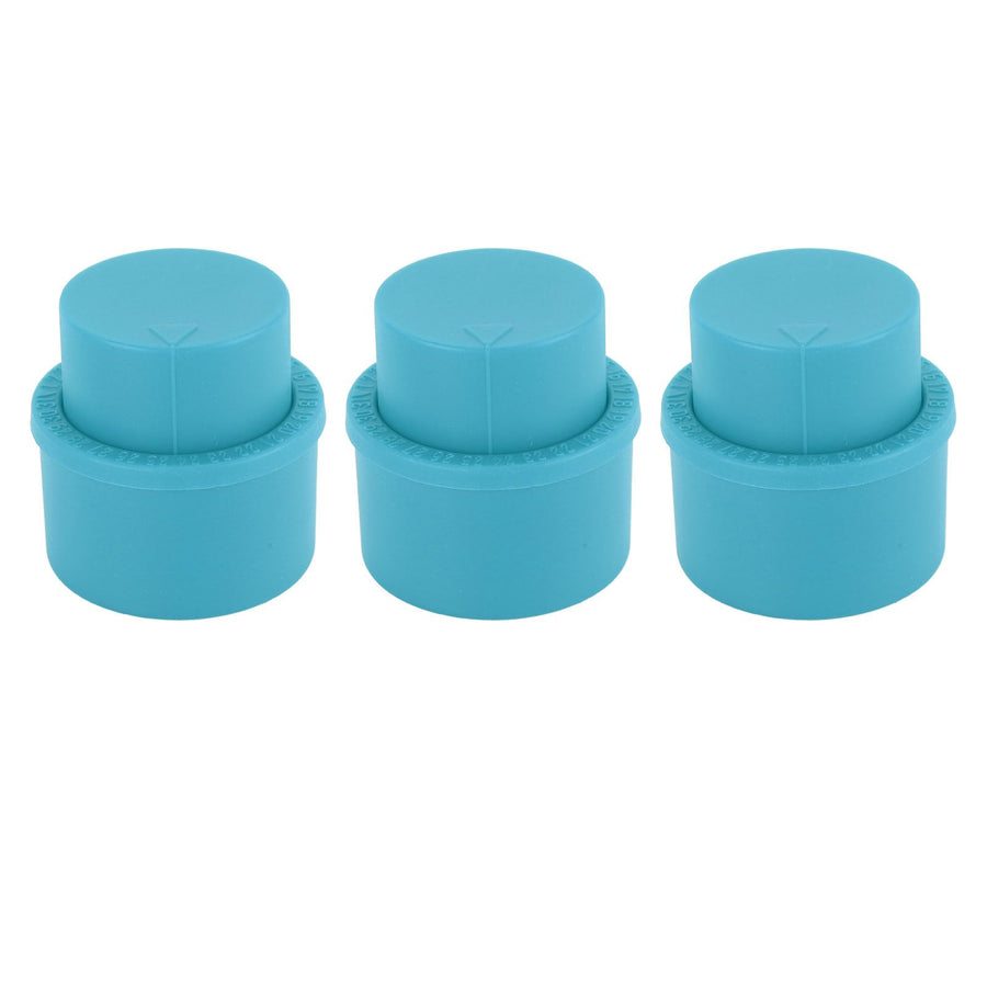 3pcs Soda Bottle Stopper Professional Press Type Sealing Reusable Beverage Bottle Covers for Soda Beverage Bottles Blue