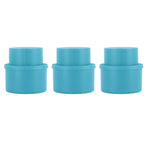 3pcs Soda Bottle Stopper Professional Press Type Sealing Reusable Beverage Bottle Covers for Soda Beverage Bottles Blue
