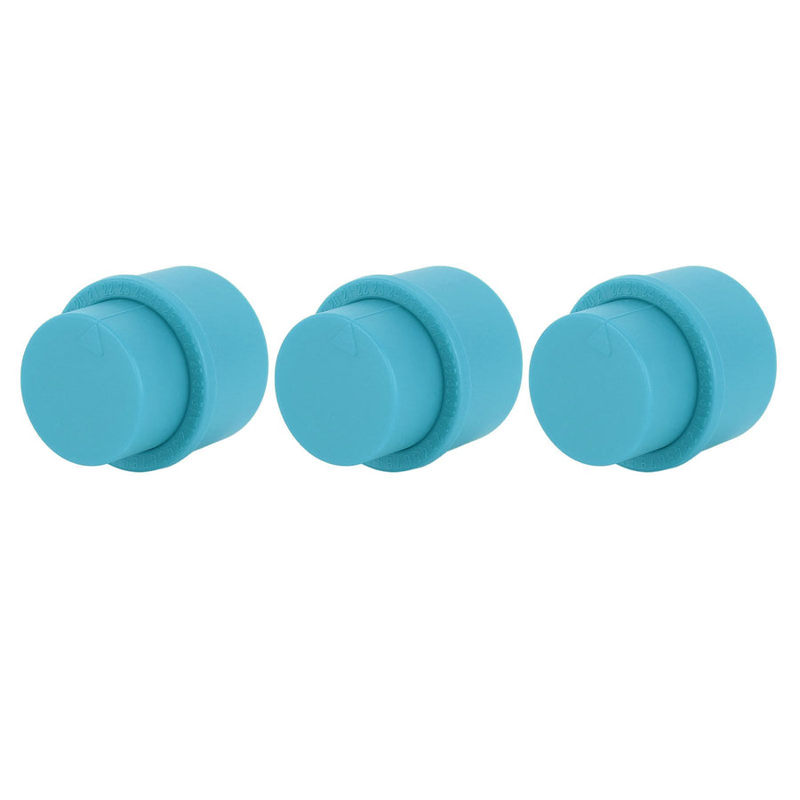 3pcs Soda Bottle Stopper Professional Press Type Sealing Reusable Beverage Bottle Covers for Soda Beverage Bottles Blue