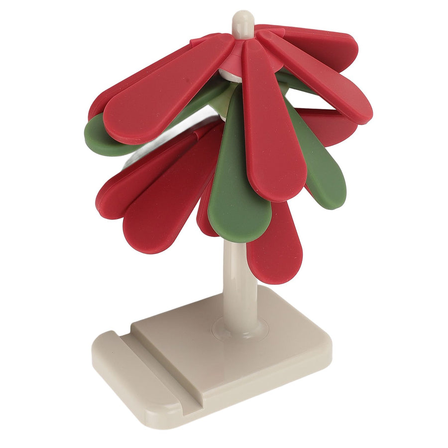 Tree Shape Foldable Insulation Mat Silicone Anti Scald Mat Heat Resistant Coasters Pads for Teapot Pans Bowl Square Base