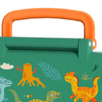 Kids Lunch Box 3 Compartments Large Capacity Cute Insulated Lunch Container for School Office Travel Green