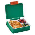 Kids Lunch Box 3 Compartments Large Capacity Cute Insulated Lunch Container for School Office Travel Green