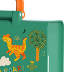 Kids Lunch Box 3 Compartments Large Capacity Cute Insulated Lunch Container for School Office Travel Green