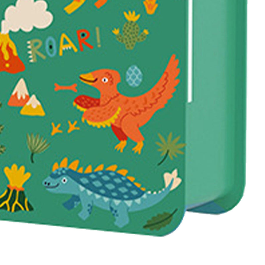 Kids Lunch Box 3 Compartments Large Capacity Cute Insulated Lunch Container for School Office Travel Green