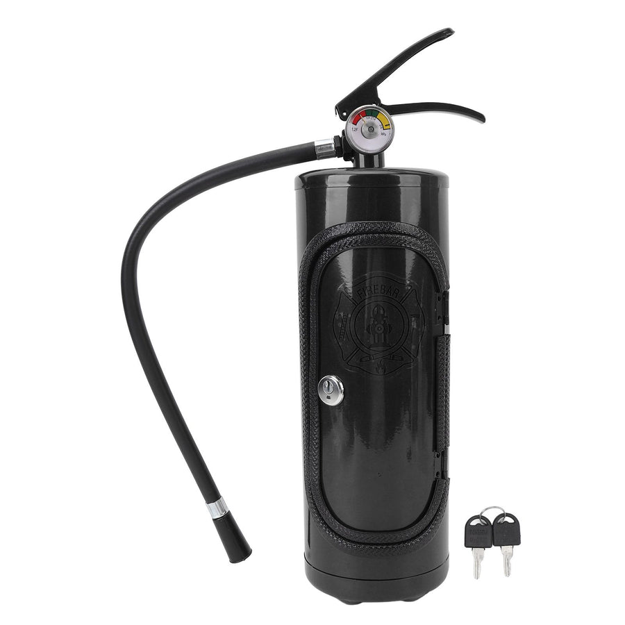 Fire Extinguisher Wine Holder Unique Decorative Iron Fire Extinguisher Shaped Wine Storage Box Small Bar for Home Black