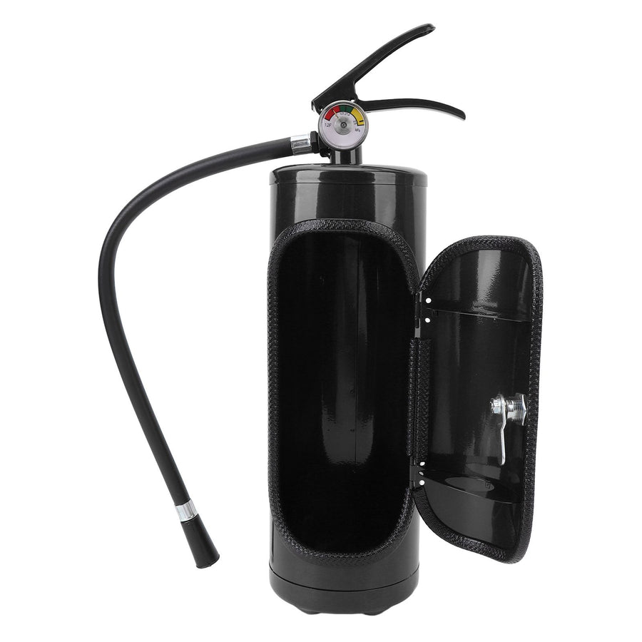 Fire Extinguisher Wine Holder Unique Decorative Iron Fire Extinguisher Shaped Wine Storage Box Small Bar for Home Black