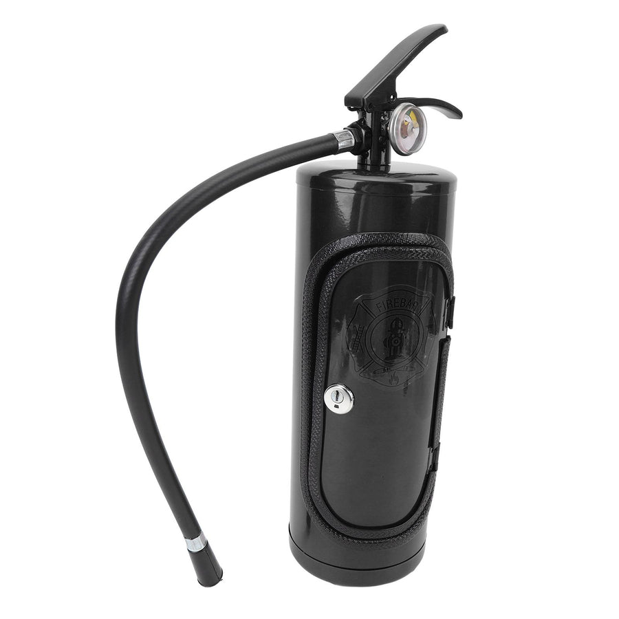 Fire Extinguisher Wine Holder Unique Decorative Iron Fire Extinguisher Shaped Wine Storage Box Small Bar for Home Black
