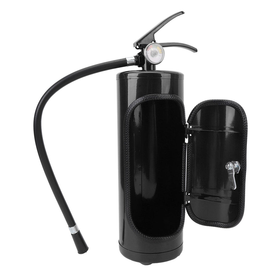 Fire Extinguisher Wine Holder Unique Decorative Iron Fire Extinguisher Shaped Wine Storage Box Small Bar for Home Black