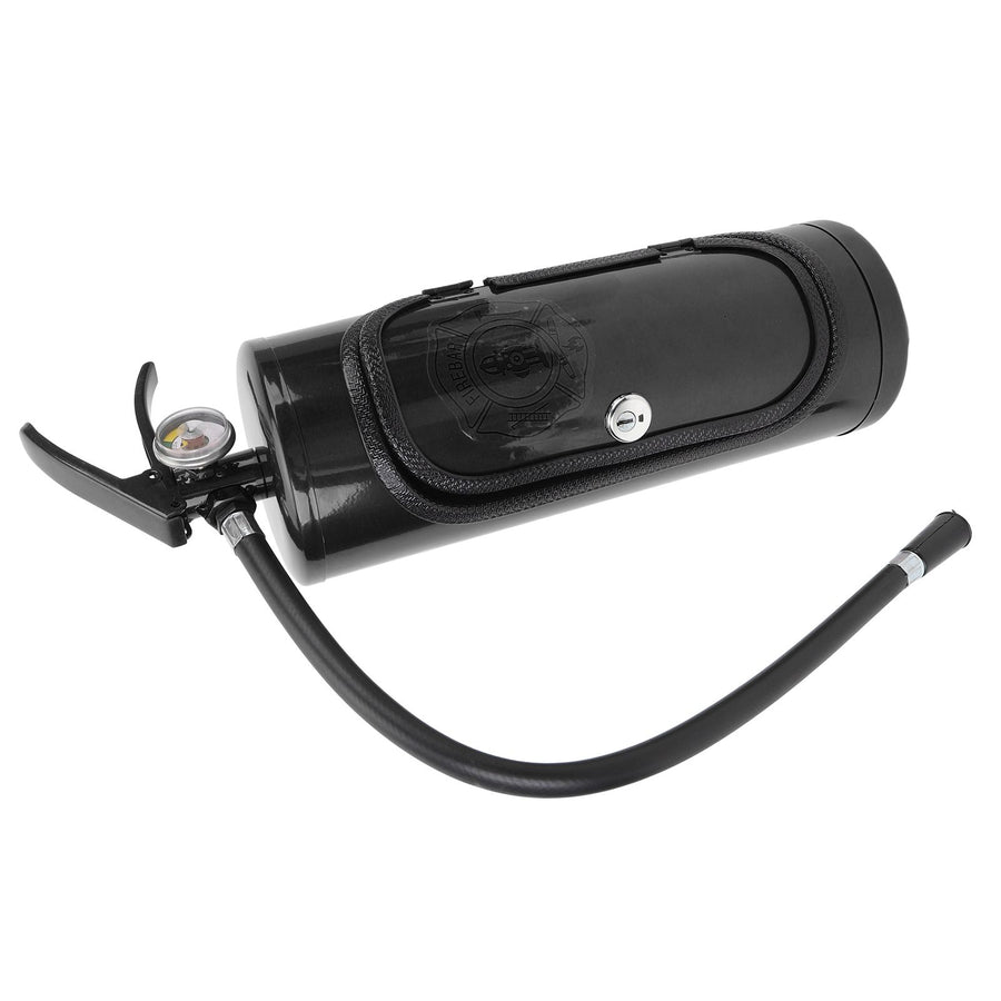Fire Extinguisher Wine Holder Unique Decorative Iron Fire Extinguisher Shaped Wine Storage Box Small Bar for Home Black