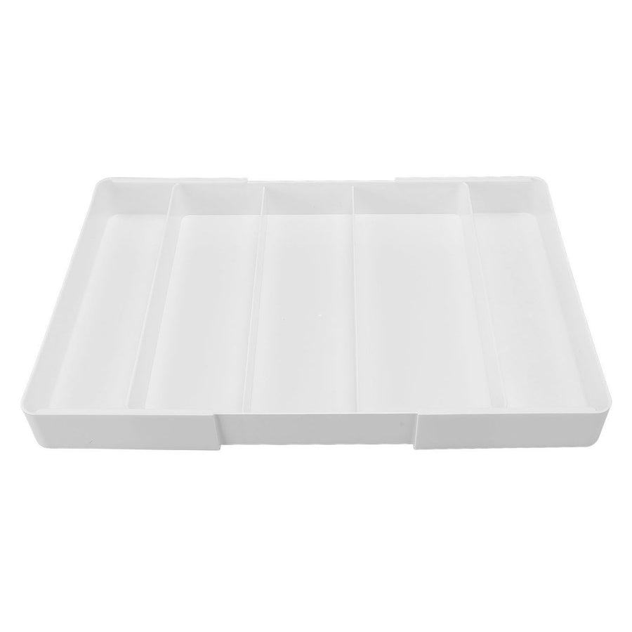 Kitchen Drawer Organizer ABS Plastic Simple Versatile Drawer Divider Tray for Bedroom Vanity Office Desk