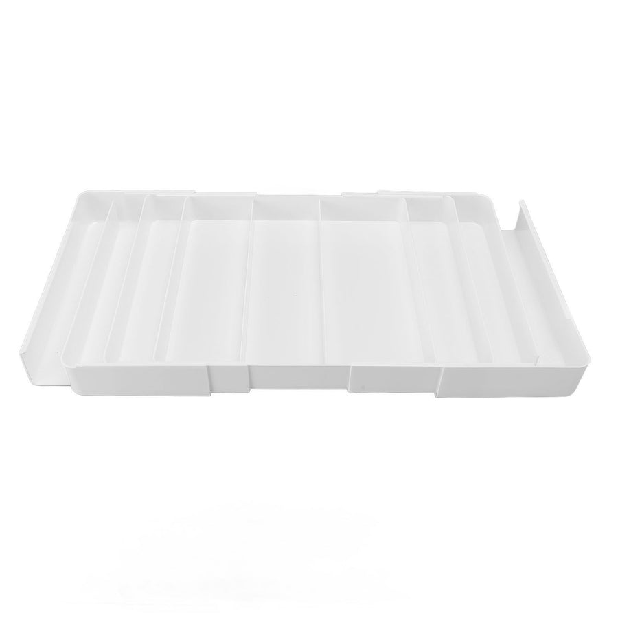 Kitchen Drawer Organizer ABS Plastic Simple Versatile Drawer Divider Tray for Bedroom Vanity Office Desk