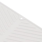 Silicone Dish Drying Mat 485x405mm Heat Resistant Non Slip Kitchen Counter Drain Pad for Home White