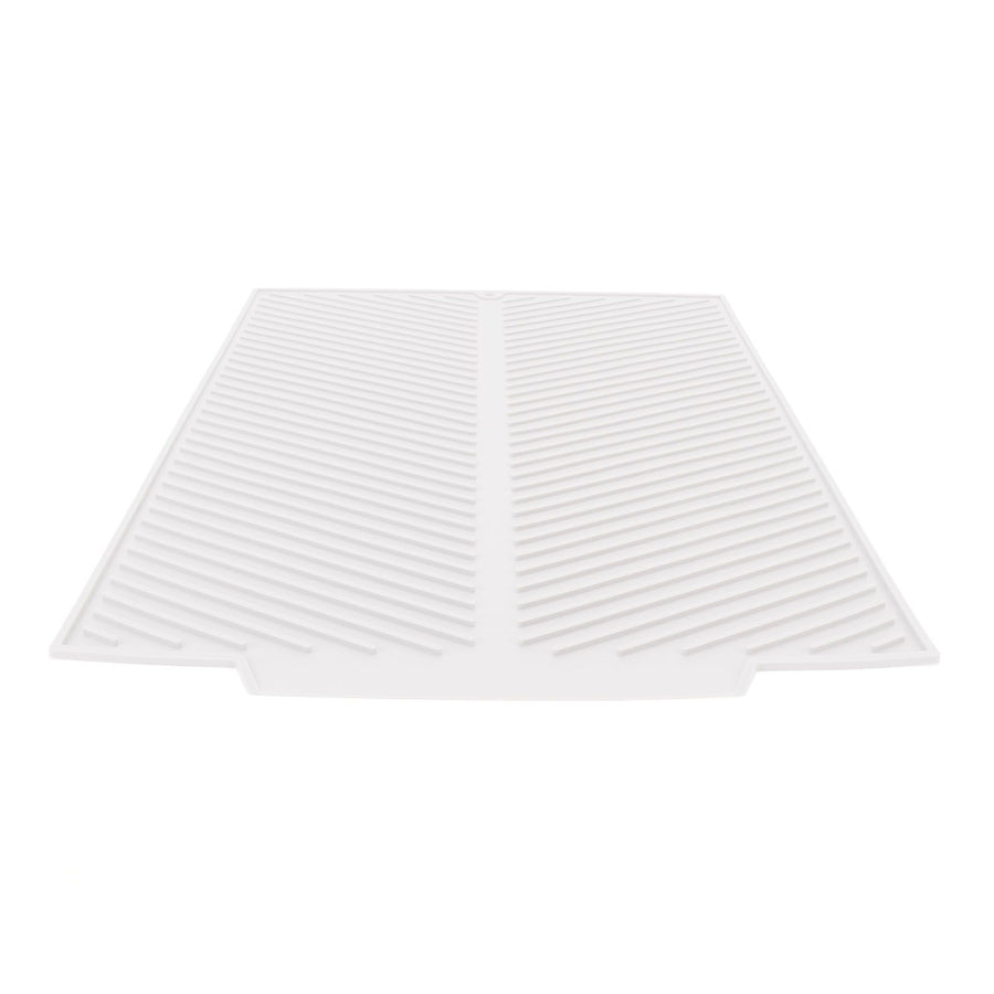 Silicone Dish Drying Mat 485x405mm Heat Resistant Non Slip Kitchen Counter Drain Pad for Home White