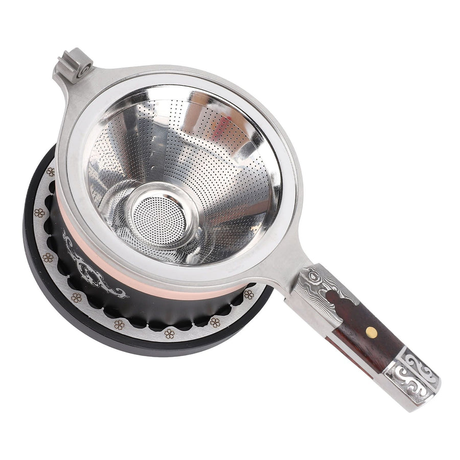 Tea Filter Set Fine Mesh Reusable Stainless Steel Tea Strainer Infuser Funnel for Tea Brewing