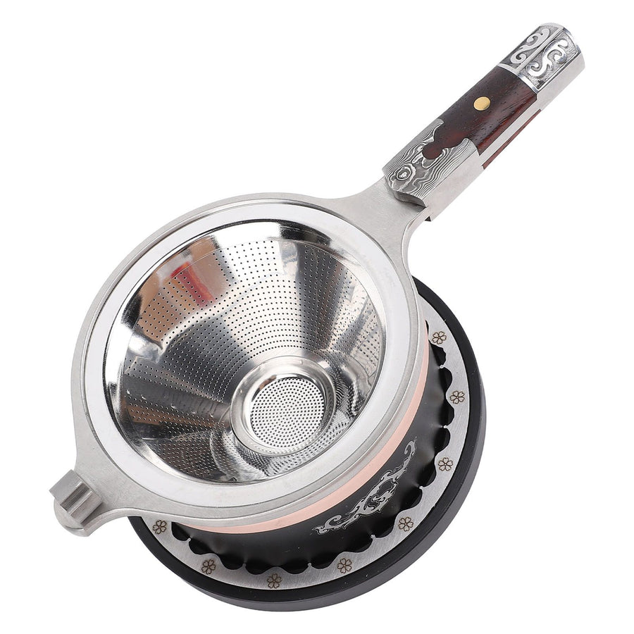 Tea Filter Set Fine Mesh Reusable Stainless Steel Tea Strainer Infuser Funnel for Tea Brewing