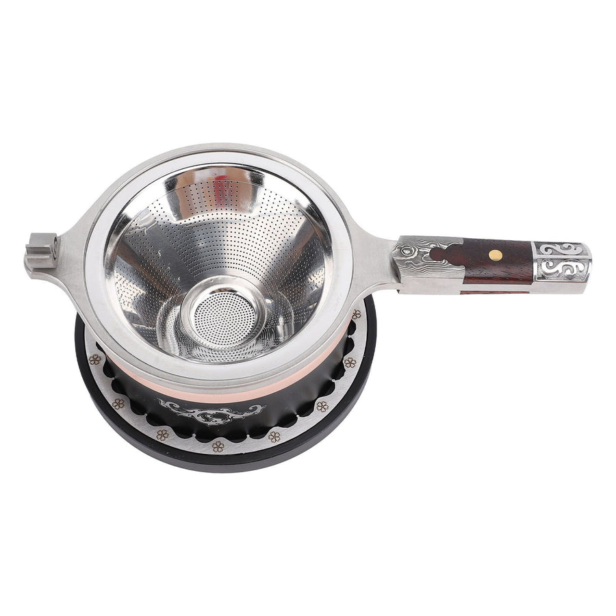 Tea Filter Set Fine Mesh Reusable Stainless Steel Tea Strainer Infuser Funnel for Tea Brewing