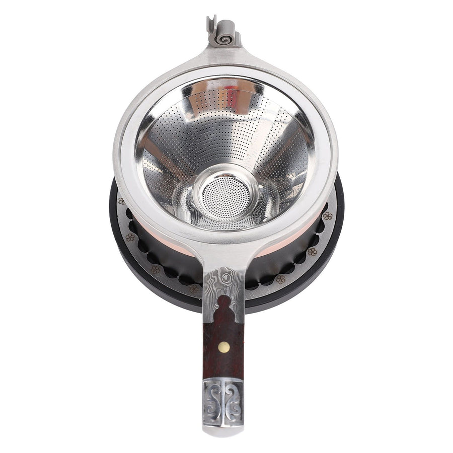 Tea Filter Set Fine Mesh Reusable Stainless Steel Tea Strainer Infuser Funnel for Tea Brewing