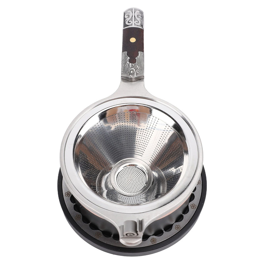 Tea Filter Set Fine Mesh Reusable Stainless Steel Tea Strainer Infuser Funnel for Tea Brewing