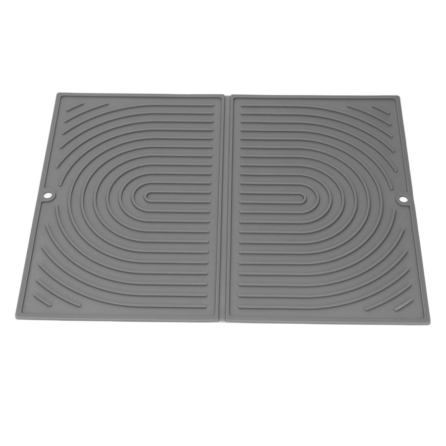 Dish Drying Mat Silicone Easy to Clean Anti Scald Heat Resistant Dish Mat for Home Kitchen Type 1