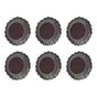6pcs Coaster Zinc Alloy Hammered Vintage Heat Resistant Cup Mat for Family Gatherings Tea Ceremony Events