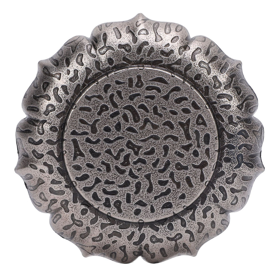6pcs Coaster Zinc Alloy Hammered Vintage Heat Resistant Cup Mat for Family Gatherings Tea Ceremony Events