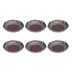 6pcs Coaster Zinc Alloy Hammered Vintage Heat Resistant Cup Mat for Family Gatherings Tea Ceremony Events