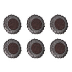 6pcs Coaster Zinc Alloy Hammered Vintage Heat Resistant Cup Mat for Family Gatherings Tea Ceremony Events