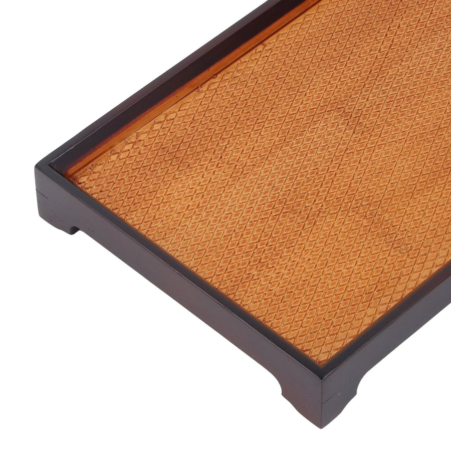 30 X 19cm Rectangular Tea Tray Multifunctional Easy Cleanup Retro Style Coffee Serving Tray for Home