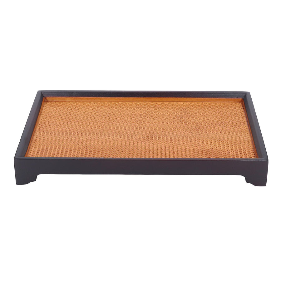30 X 19cm Rectangular Tea Tray Multifunctional Easy Cleanup Retro Style Coffee Serving Tray for Home