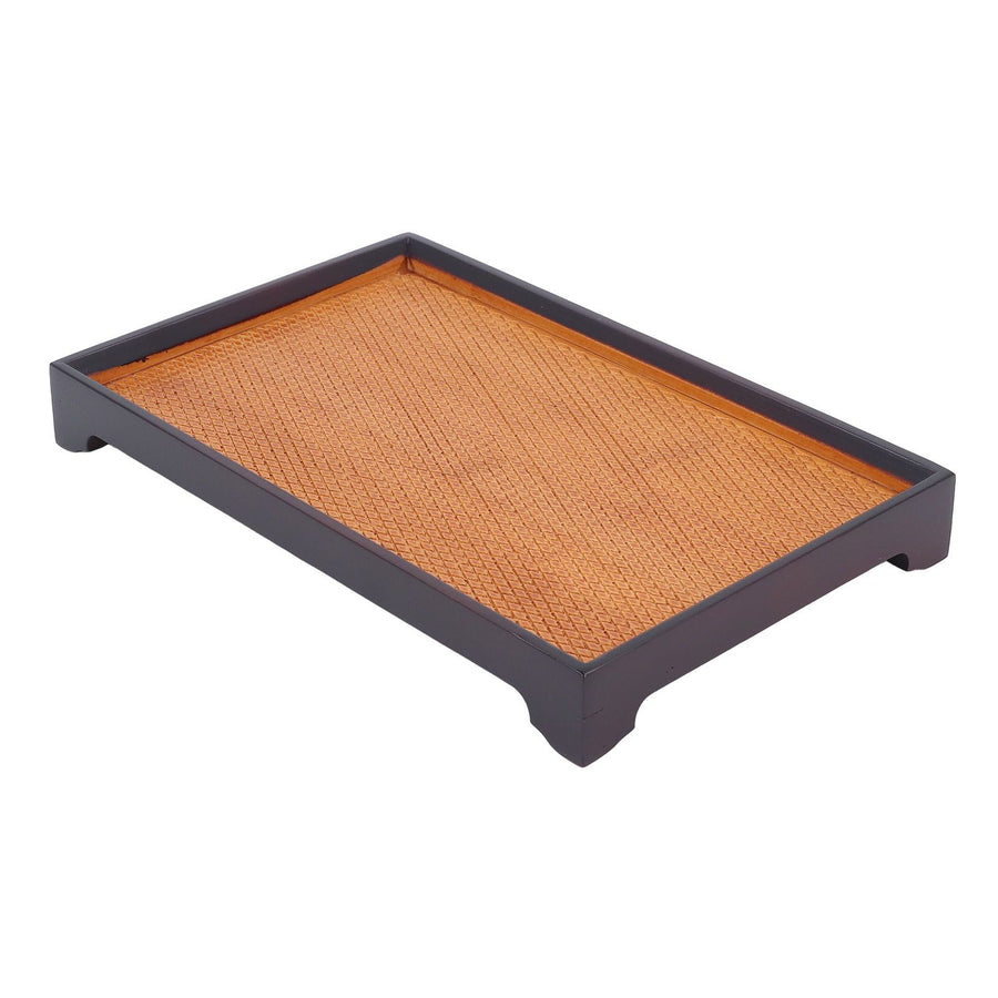 30 X 19cm Rectangular Tea Tray Multifunctional Easy Cleanup Retro Style Coffee Serving Tray for Home