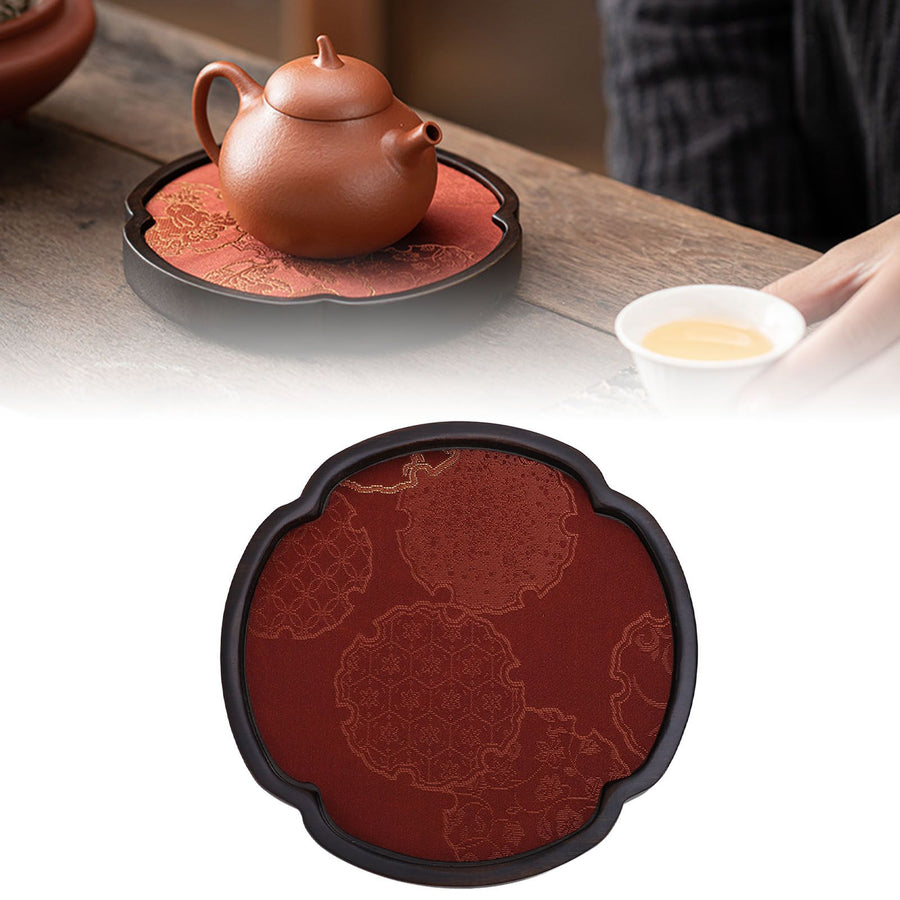 Tea Serving Tray Heat Resistant Chinese Style Multipurpose Easy Cleanup Food Serving Plate for Snacks