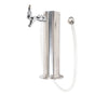 Single Tap Stainless Steel Draft Beer Tower 3 Inch Column Draft Beer Tower Dispenser Kit for Parties Pubs Restaurants Stainless Steel color