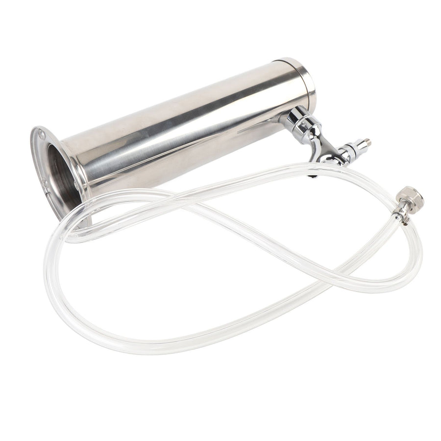 Single Tap Stainless Steel Draft Beer Tower 3 Inch Column Draft Beer Tower Dispenser Kit for Parties Pubs Restaurants Stainless Steel color